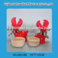 Wholesales Christmas snowman designed ceramic candle holder